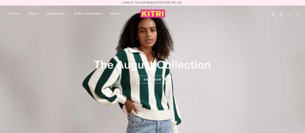 Kitri minimalist homepage