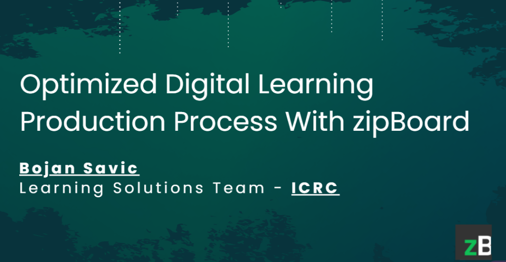 zipBoard case study - Digital Learning production team, ICRC