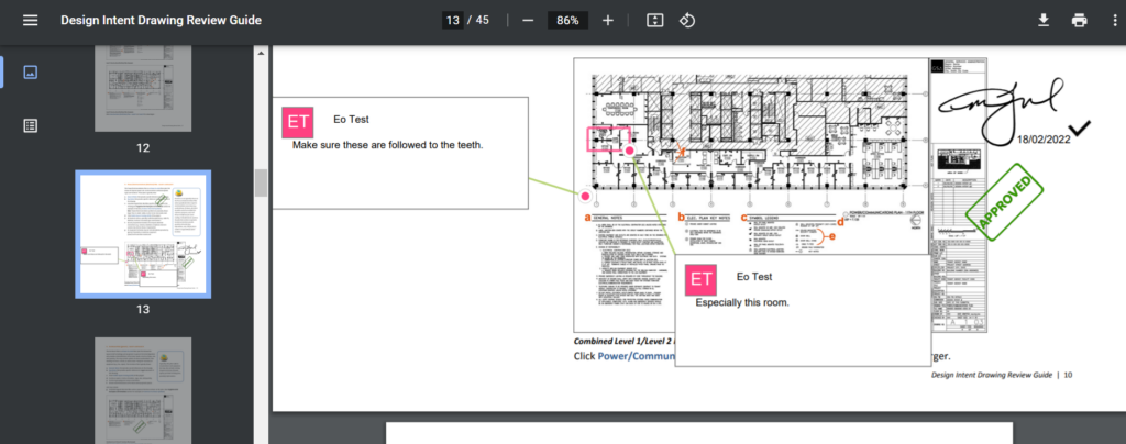 annotate pdf, print and generate punchlists for Managing Construction Submittals in zipBoard's pdf annotation tools