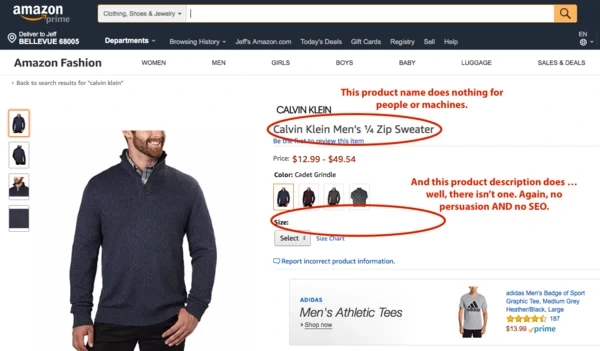 Incomplete Irrelevant Product Information - eCommerce Customer Pain Points