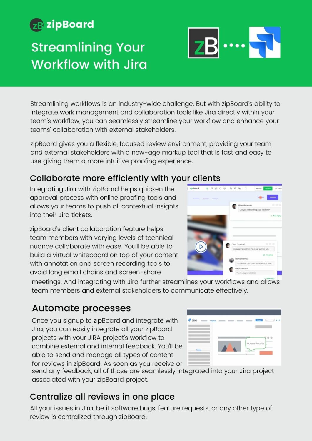 streamline your workflow with Jira one pager