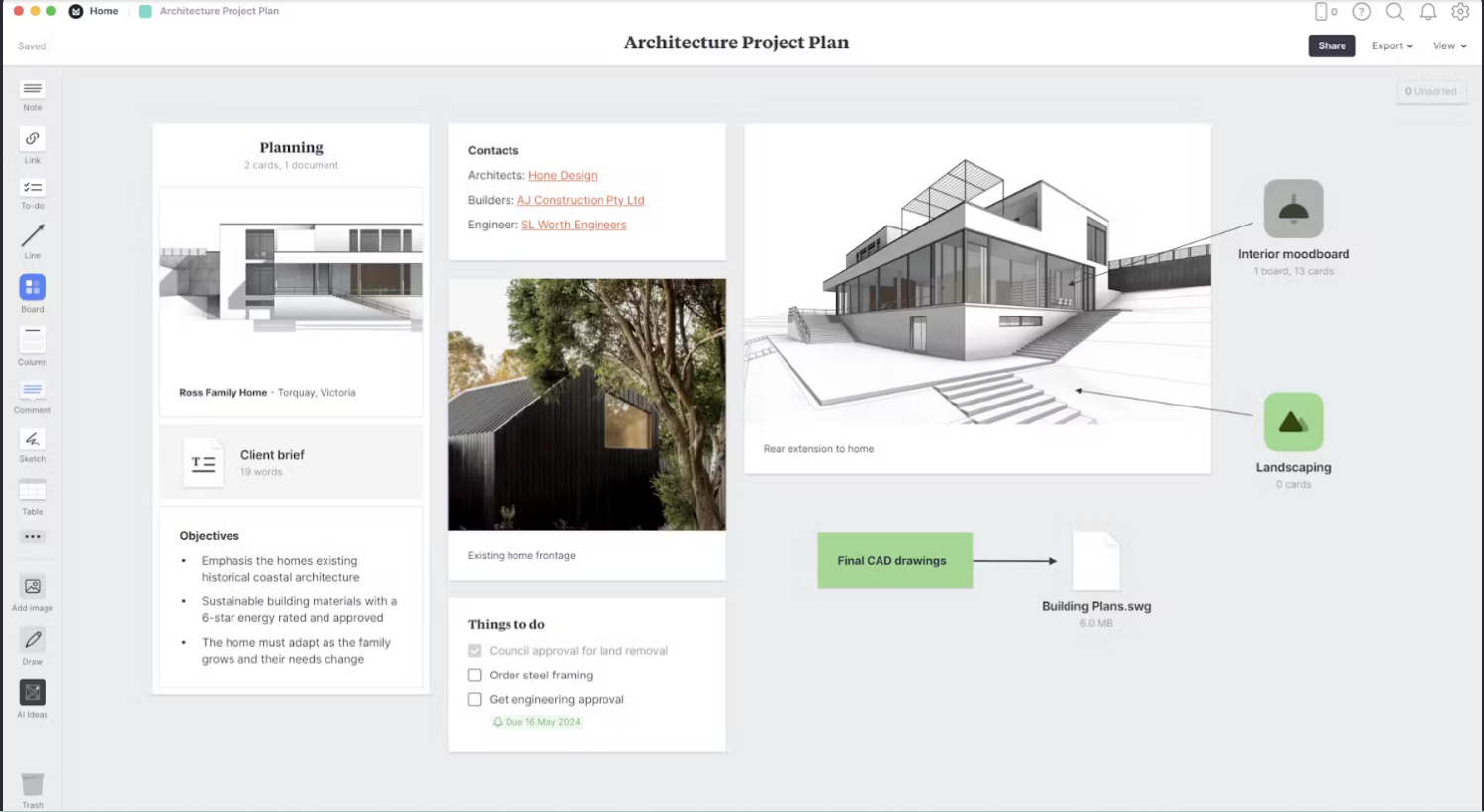 architectural project management - work plan