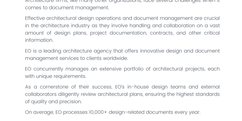 architectural design operations and document management