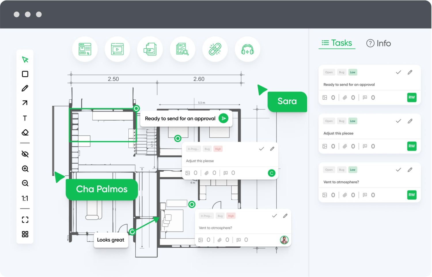 Review board of zipBoard's visual collaboration and markup tool for teams and agencies