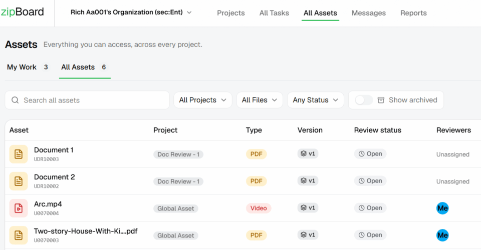 See your pending review, content approval, and deadline – across every project – in one place.