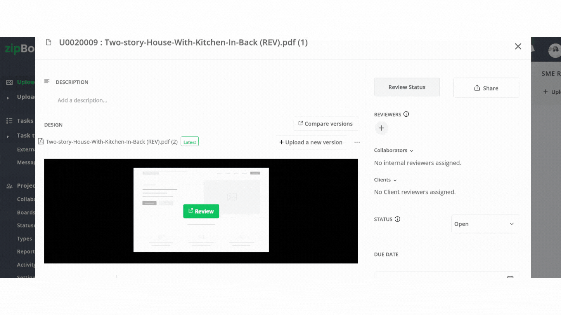 Compare 2 version side by side seamlessly with zipBoard