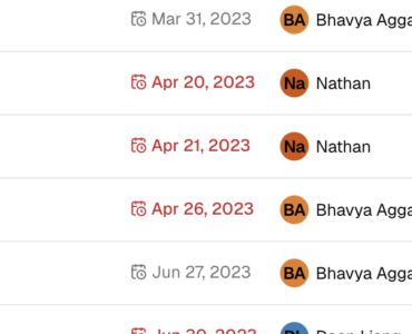 Global Asset View Due Date Colors, Overdue tasks will become red, upcoming tasks are amber, and approved assets are grey