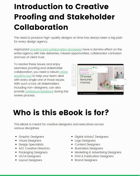 Introduction to creative proofing and stakeholder collaboration