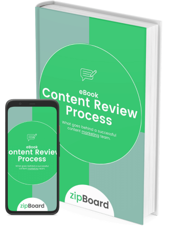 content review process eBook mockup book and mobile